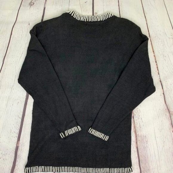 VINTAGE LISA ASHLEY ORIGINALS PEARL BEADED SWEATER - M - Picture 5 of 5